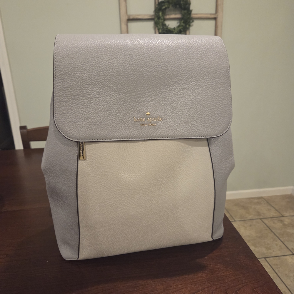 Kate Spade Gray and Cream Women's Backpack